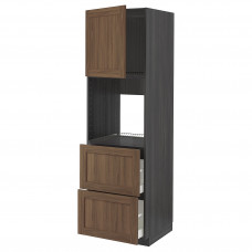 Доставка из Польши METOD / MAXIMERA W sz n pie dr/2fr/2w szu, черный Enkoping/коричневый орех, 60x60x200 cm ИКЕА-39476445, ЕВРОИКЕА Калининград