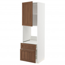 Доставка из Польши METOD / MAXIMERA W sz n pie dr/2fr/diam/w sz, белый Enkoping/коричневый орех, 60x60x200 cm ИКЕА-79475217, ЕВРОИКЕА Калининград