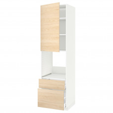 Доставка из Польши METOD / MAXIMERA w sz n pie dr/2fr/sre/w szu, bialy/Askersund wzor jasny jesion, 60x60x220 cm ИКЕА-09458377, ЕВРОИКЕА Калининград