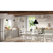 Доставка из Польши ⭐⭐⭐⭐⭐ METOD / MAXIMERA sz stj 2fr/2w szu, bialy/Lerhyttan jasnoszary, 60x60 cm,ИКЕА-79274327, Евро Икеа Калининград