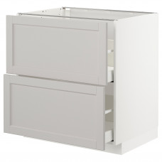 Доставка из Польши METOD / MAXIMERA sz stj 2fr/2w szu, bialy/Lerhyttan jasnoszary, 80x60 cm ИКЕА-39274329, ЕВРОИКЕА Калининград