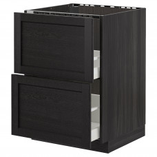 Доставка из Польши METOD / MAXIMERA sz stj zl+2fr/2szu, czarny/Lerhyttan bejcowane na czarno, 60x60 cm ИКЕА-19260111, ЕВРОИКЕА Калининград