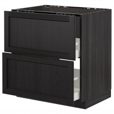 Доставка из Польши METOD / MAXIMERA sz stj zl+2fr/2szu, czarny/Lerhyttan bejcowane na czarno, 80x60 cm ИКЕА-79260113, ЕВРОИКЕА Калининград