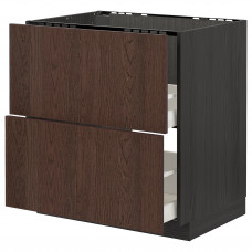 Доставка из Польши METOD / MAXIMERA sz stj zl+2fr/2szu, czarny/Sinarp brazowy, 80x60 cm ИКЕА-79405682, ЕВРОИКЕА Калининград