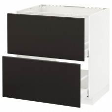 Доставка из Польши METOD / MAXIMERA Комплект стоек zl+2fr/2szu, белый/Kungsbacka антрацит, 80x60 cm ИКЕА-19211922, ЕВРОИКЕА Калининград