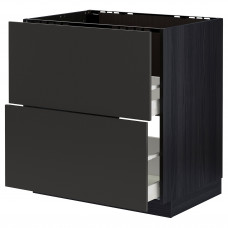 Доставка из Польши METOD / MAXIMERA sz stj zl+2fr/2szu, czarny/Nickebo matowy antracyt, 80x60 cm ИКЕА-59498446, ЕВРОИКЕА Калининград