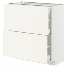 Доставка из Польши METOD / MAXIMERA szafka stj 2fr/3szu, bialy/Vallstena bialy, 80x37 cm ИКЕА-89507227, ЕВРОИКЕА Калининград