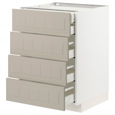 Доставка из Польши METOD / MAXIMERA sza stj 4fr/2n/3sr szu, bialy/Stensund bezowy, 60x60 cm ИКЕА-99408062, ЕВРОИКЕА Калининград