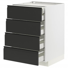 Доставка из Польши METOD / MAXIMERA sza stj 4fr/2n/3sr szu, bialy/Upplov matowy antracyt, 60x60 cm ИКЕА-39493157, ЕВРОИКЕА Калининград