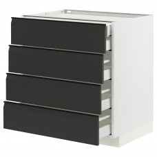 Доставка из Польши METOD / MAXIMERA sza stj 4fr/2n/3sr szu, bialy/Upplov matowy antracyt, 80x60 cm ИКЕА-29493756, ЕВРОИКЕА Калининград