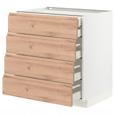 Доставка из Польши METOD / MAXIMERA sza stj 4fr/2n/3sr szu, bialy/Voxtorp imit. debu, 80x60 cm ИКЕА-49402779, ЕВРОИКЕА Калининград