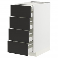 Доставка из Польши METOD / MAXIMERA sza stj 4fr/2n/3sr szu, bialy/Nickebo matowy antracyt, 40x60 cm ИКЕА-09497492, ЕВРОИКЕА Калининград