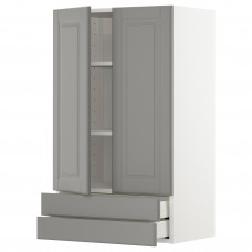 Доставка из Польши METOD / MAXIMERA sza sc 2 drz/2 szuf, bialy/Bodbyn szary, 60x100 cm ИКЕА-49458894, ЕВРОИКЕА Калининград