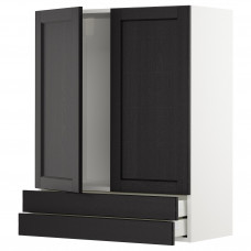 Доставка из Польши METOD / MAXIMERA sza sc 2 drz/2 szuf, bialy/Lerhyttan bejcowane na czarno, 80x100 cm ИКЕА-49462834, ЕВРОИКЕА Калининград