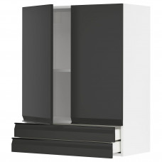 Доставка из Польши METOD / MAXIMERA sza sc 2 drz/2 szuf, bialy/Upplov matowy antracyt, 80x100 cm ИКЕА-59493991, ЕВРОИКЕА Калининград