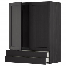 Доставка из Польши METOD / MAXIMERA sza sc 2 drz/2 szuf, czarny/Lerhyttan bejcowane na czarno, 80x100 cm ИКЕА-09459169, ЕВРОИКЕА Калининград
