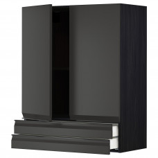 Доставка из Польши METOD / MAXIMERA sza sc 2 drz/2 szuf, czarny/Upplov matowy antracyt, 80x100 cm ИКЕА-09495327, ЕВРОИКЕА Калининград