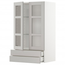 Доставка из Польши METOD / MAXIMERA sza sc 2 szkl drz/2 szuf, bialy/Lerhyttan jasnoszary, 60x100 cm ИКЕА-59455531, ЕВРОИКЕА Калининград
