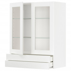 Доставка из Польши METOD / MAXIMERA sza sc 2 szkl drz/2 szuf, bialy Enkoping/bialy imitacja drewna, 80x100 cm ИКЕА-39473507, ЕВРОИКЕА Калининград
