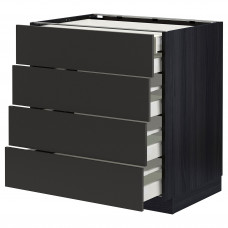 Доставка из Польши METOD / MAXIMERA sza stj 4fr/2n/3sr szu, czarny/Nickebo matowy antracyt, 80x60 cm ИКЕА-39499079, ЕВРОИКЕА Калининград