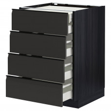 Доставка из Польши METOD / MAXIMERA sza stj 4fr/2n/3sr szu, czarny/Upplov matowy antracyt, 60x60 cm ИКЕА-09495370, ЕВРОИКЕА Калининград
