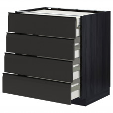 Доставка из Польши METOD / MAXIMERA sza stj 4fr/2n/3sr szu, czarny/Upplov matowy antracyt, 80x60 cm ИКЕА-09495582, ЕВРОИКЕА Калининград