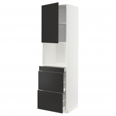 Доставка из Польши METOD / MAXIMERA sza do mikr komb drzw/3szu, bialy/Nickebo matowy antracyt, 60x60x220 cm ИКЕА-89498831, ЕВРОИКЕА Калининград
