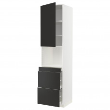 Доставка из Польши METOD / MAXIMERA sza do mikr komb drzw/3szu, bialy/Nickebo matowy antracyt, 60x60x240 cm ИКЕА-89499010, ЕВРОИКЕА Калининград