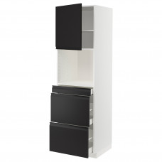 Доставка из Польши METOD / MAXIMERA sza do mikr komb drzw/3szu, bialy/Upplov matowy antracyt, 60x60x200 cm ИКЕА-79493339, ЕВРОИКЕА Калининград