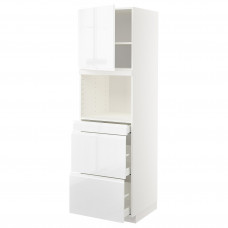 Доставка из Польши METOD / MAXIMERA sza do mikr komb drzw/3szu, bialy/Voxtorp polysk/biel, 60x60x200 cm ИКЕА-09464986, ЕВРОИКЕА Калининград