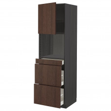 Доставка из Польши METOD / MAXIMERA sza do mikr komb drzw/3szu, czarny/Sinarp brazowy, 60x60x200 cm ИКЕА-39463377, ЕВРОИКЕА Калининград