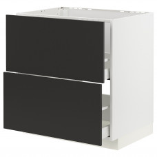 Доставка из Польши METOD / MAXIMERA sz stj zl+2fr/2szu, bialy/Nickebo matowy antracyt, 80x60 cm ИКЕА-39498541, ЕВРОИКЕА Калининград