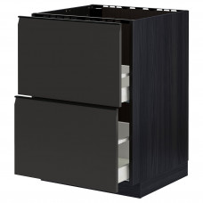 Доставка из Польши METOD / MAXIMERA sz stj zl+2fr/2szu, czarny/Upplov matowy antracyt, 60x60 cm ИКЕА-39495378, ЕВРОИКЕА Калининград