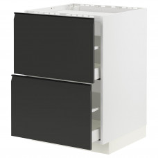 Доставка из Польши METOD / MAXIMERA sza st pl/2fr/2szu, bialy/Upplov matowy antracyt, 60x60 cm ИКЕА-29493596, ЕВРОИКЕА Калининград
