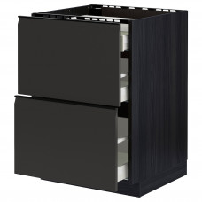 Доставка из Польши METOD / MAXIMERA sza st pl/2fr/3szu, czarny/Upplov matowy antracyt, 60x60 cm ИКЕА-69495640, ЕВРОИКЕА Калининград