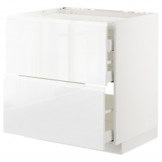 Доставка из Польши METOD / MAXIMERA sz stj pl/2fr/3szu, bialy/Voxtorp polysk/biel, 80x60 cm ИКЕА-99253951, ЕВРОИКЕА Калининград