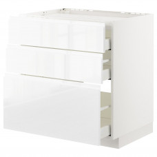 Доставка из Польши METOD / MAXIMERA sz stj pl/3fr/3szu, bialy/Voxtorp polysk/biel, 80x60 cm ИКЕА-79253947, ЕВРОИКЕА Калининград