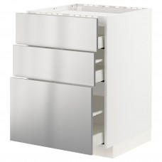 Доставка из Польши METOD / MAXIMERA sz stj pl/3fr/3szu, bialy/Varsta stal nierdz, 60x60 cm ИКЕА-99329885, ЕВРОИКЕА Калининград