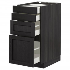 Доставка из Польши METOD / MAXIMERA sz stj 4fr/4szu, czarny/Lerhyttan bejcowane na czarno, 40x60 cm ИКЕА-79260033, ЕВРОИКЕА Калининград