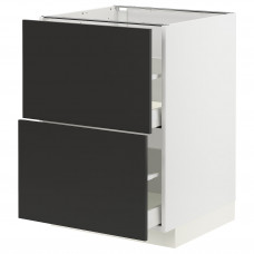 Доставка из Польши METOD / MAXIMERA sz stj 2fr/2w szu, bialy/Nickebo matowy antracyt, 60x60 cm ИКЕА-09497538, ЕВРОИКЕА Калининград