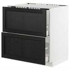 Доставка из Польши METOD / MAXIMERA sz stj zl+2fr/2szu, bialy/Lerhyttan bejcowane na czarno, 80x60 cm ИКЕА-89257228, ЕВРОИКЕА Калининград