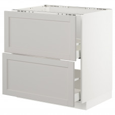 Доставка из Польши METOD / MAXIMERA sz stj zl+2fr/2szu, bialy/Lerhyttan jasnoszary, 80x60 cm ИКЕА-79274351, ЕВРОИКЕА Калининград