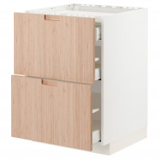 Доставка из Польши METOD / MAXIMERA sz stj pl/2fr/3szu, bialy/Frojered jasny bambus, 60x60 cm ИКЕА-99330271, ЕВРОИКЕА Калининград