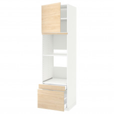 Доставка из Польши METOD / MAXIMERA w sz n pie/pie kom dr/2 szu, bialy/Askersund wzor jasny jesion, 60x60x220 cm ИКЕА-99464915, ЕВРОИКЕА Калининград