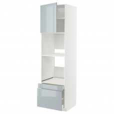 Доставка из Польши METOD / MAXIMERA Ш сз н пирог/пять др/2 сз, bialy/Kallarp jasnoszaro-niebieski, 60x60x220 cm ИКЕА-99479276, ЕВРОИКЕА Калининград