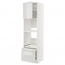 Доставка из Польши ⭐⭐⭐⭐⭐ METOD / MAXIMERA w sz n pie/pie kom dr/2 szu, bialy/Ringhult jasnoszary, 60x60x220 cm,ИКЕА-09454746, Евро Икеа Калининград