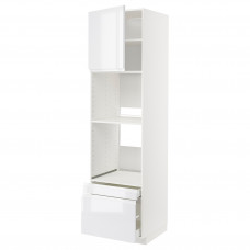 Доставка из Польши ⭐⭐⭐⭐⭐ METOD / MAXIMERA w sz n pie/pie kom dr/2 szu, bialy/Voxtorp polysk/biel, 60x60x220 cm,ИКЕА-69462908, Евро Икеа Калининград