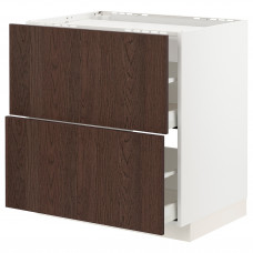 Доставка из Польши METOD / MAXIMERA sza st pl/2fr/2szu, bialy/Sinarp brazowy, 80x60 cm ИКЕА-49404311, ЕВРОИКЕА Калининград