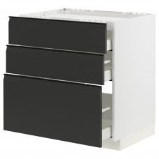 Доставка из Польши METOD / MAXIMERA sza st pl/3fr/3szu, bialy/Upplov matowy antracyt, 80x60 cm ИКЕА-89493126, ЕВРОИКЕА Калининград