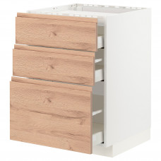 Доставка из Польши METOD / MAXIMERA sza st pl/3fr/3szu, bialy/Voxtorp imit. debu, 60x60 cm ИКЕА-59403132, ЕВРОИКЕА Калининград